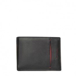 Мъжки портфейл Pierre Cardin, Черен, С вертикална червена черта