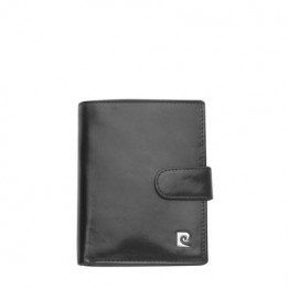 Мъжки портфейл Casa Interior, Черен, Вертикален, Гладка кожа