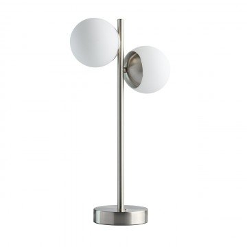 LED настолна лампа De Markt, Серия Hi-Tech, Алуминий / Стъкло, Цвят Никел / Бял 