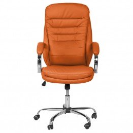 Президентски офис стол Casa Interior 6113, Оранжев, Еко кожа