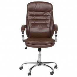 Президентски офис стол Casa Interior 6113, Искрящо кафяв, Еко кожа