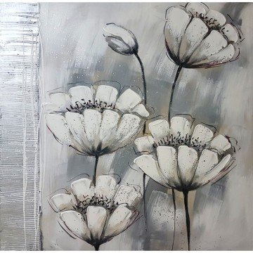 Картина Casa Interior, Бели цветя, 100/100см