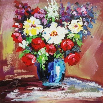 Картина Casa Interior, Ваза с полски цветя, 60/60см