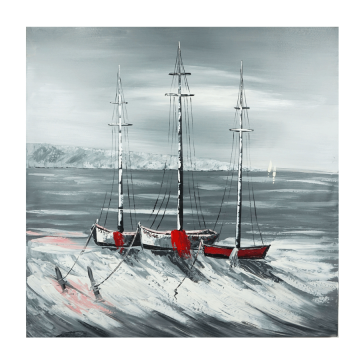 Картина Casa Interior, Трите лодки, 100/100 см